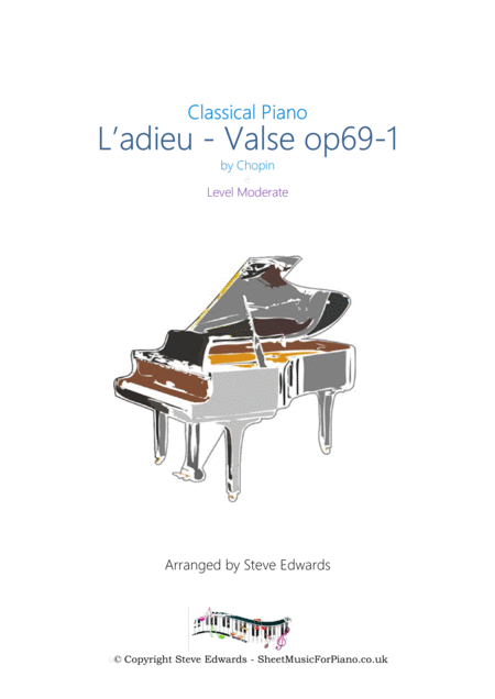 L Adieu Valse Op 69 1 Chopin Made Easier Sheet Music