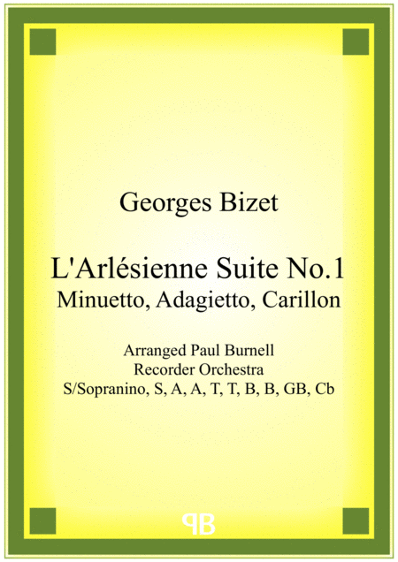 L Arlsienne Suite No 1 Minuetto Adagietto Carillon Sheet Music