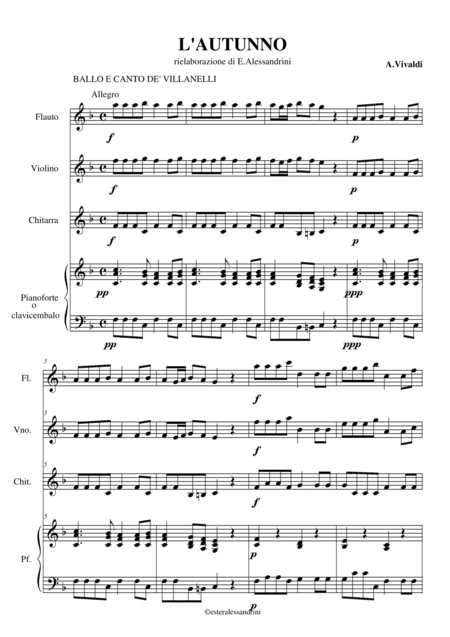 Free Sheet Music L Autunno