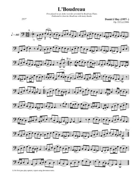 L Boudreau Bass Solo Sheet Music