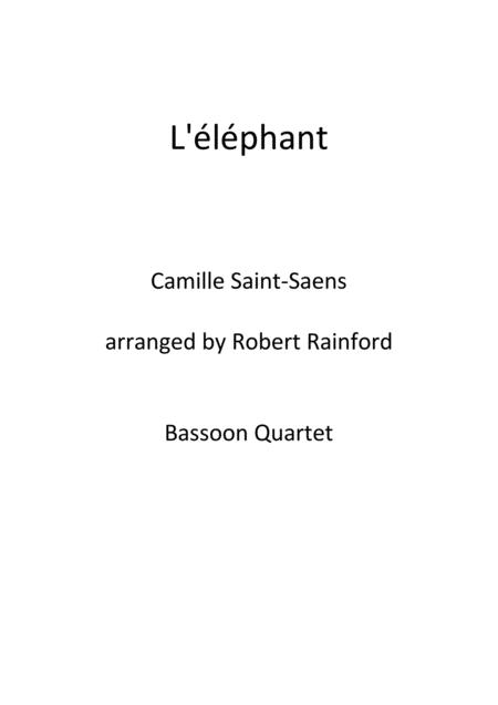 Free Sheet Music L Elephant