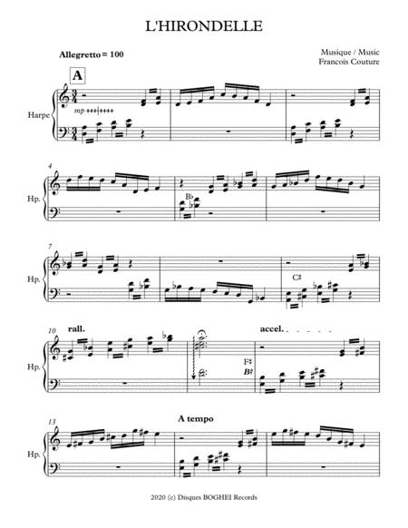 Free Sheet Music L Hirondelle