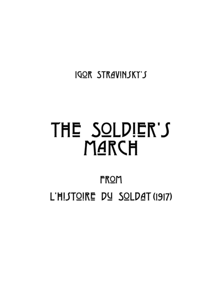 Free Sheet Music L Histoire Du Soldat For Clarinet Choir
