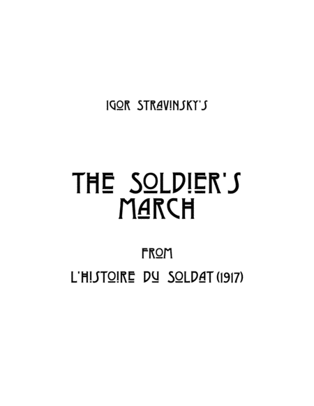 L Histoire Du Soldat For Clarinet Choir Sheet Music