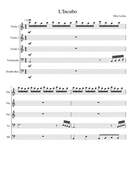 Free Sheet Music L Incubo