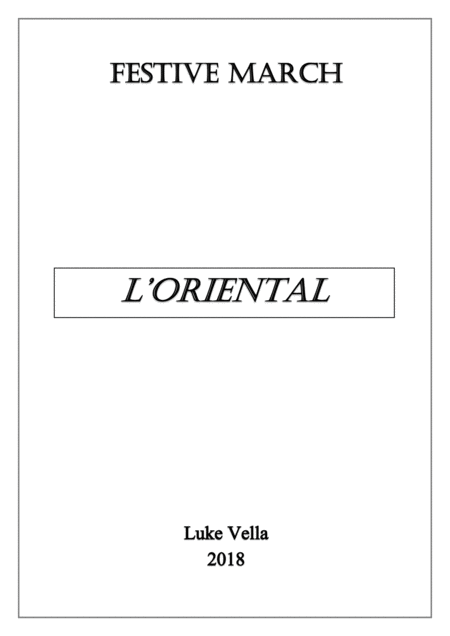 Free Sheet Music L Oriental