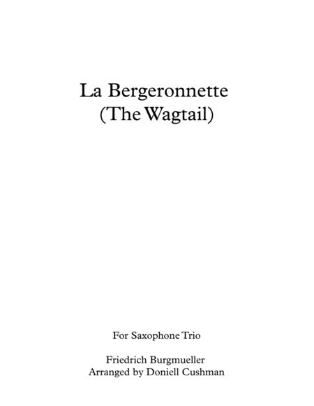 Free Sheet Music La Bergeronnette