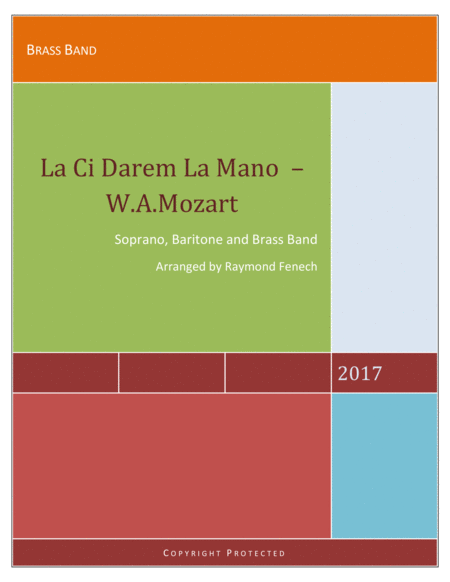 Free Sheet Music La Ci Darem La Mano From Don Giovanni W A Mozart For Soprano Baritone And Brass Band