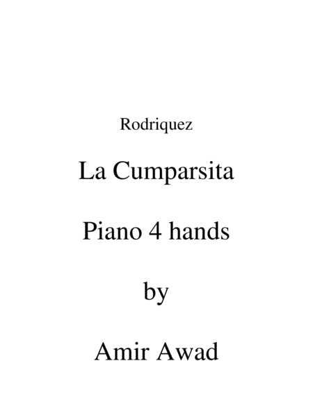 La Cumparsita Tango Arr For Piano Duet 4 Hands Sheet Music