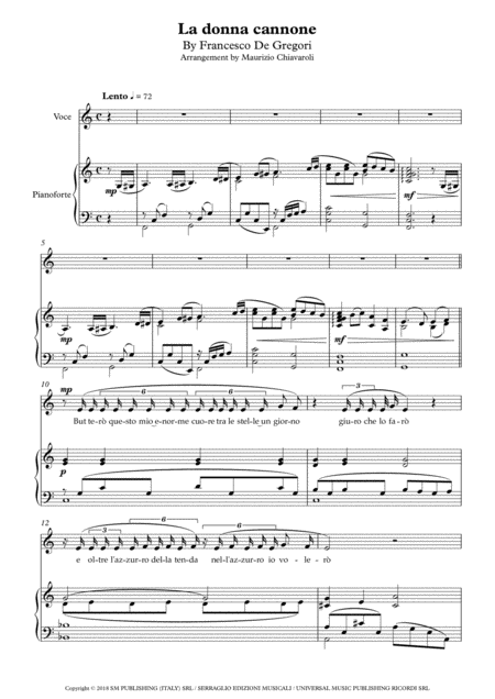 Free Sheet Music La Donna Cannone