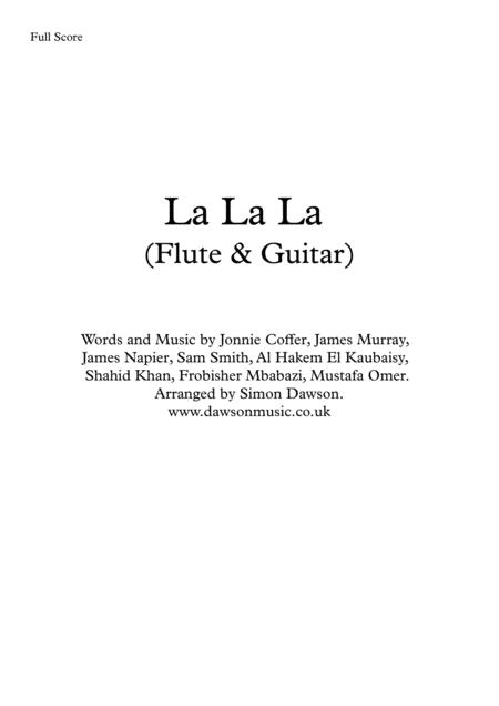 Free Sheet Music La La La Flute Guitar
