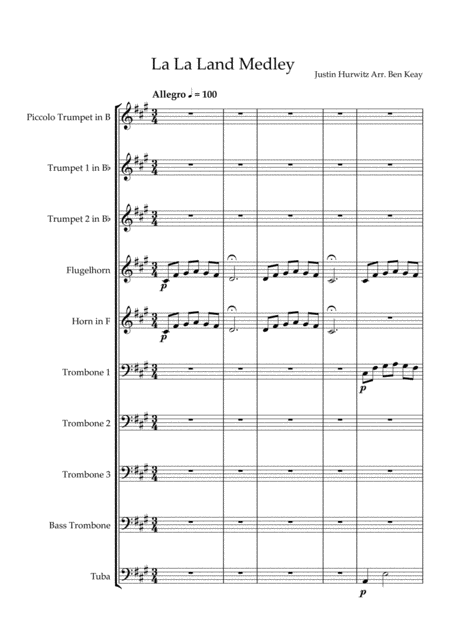 La La Land Medley Sheet Music