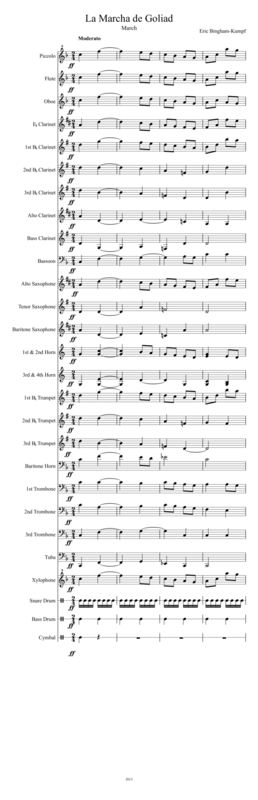 Free Sheet Music La Marcha De Goliad