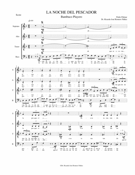 La Noche Del Pescador Bambuco Playero Sheet Music