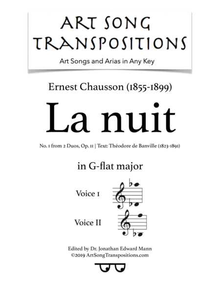 Free Sheet Music La Nuit Op 11 No 1 G Flat Major