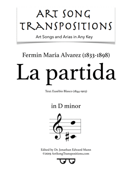 La Partida D Minor Sheet Music