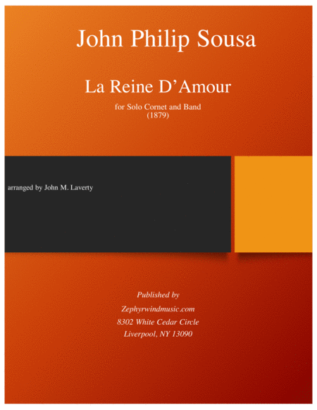 La Reine D Amour For Solo Cornet And Band Sheet Music