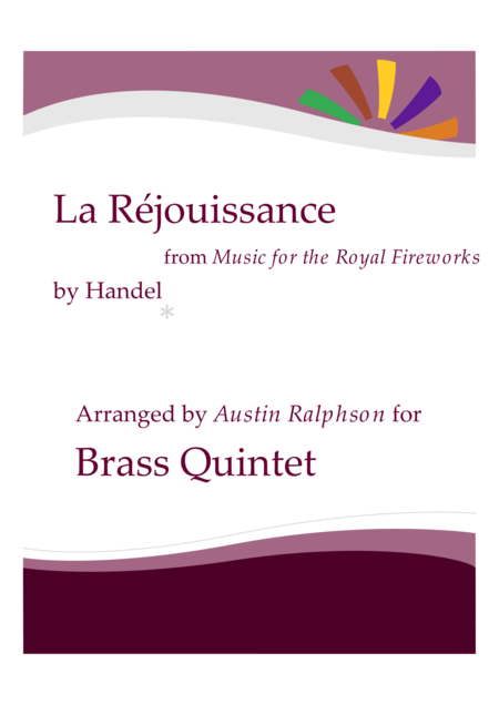 La Rejouissance Fireworks Brass Quintet Sheet Music