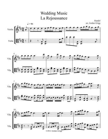 Free Sheet Music La Rejoussance