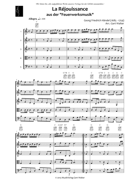 Free Sheet Music La Rjouissance