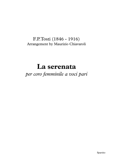 Free Sheet Music La Serenata