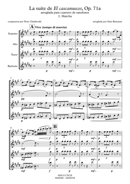 La Suite De El Cascanueces 2 Marcha Sheet Music