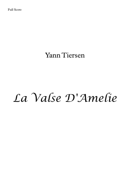 Free Sheet Music La Valse D Amelie Brass Quintet