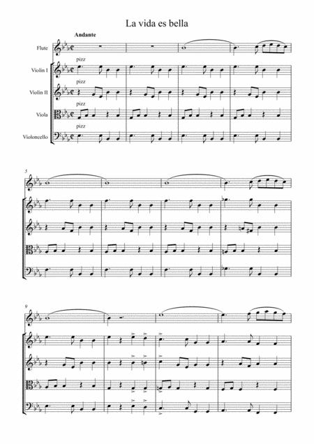 Free Sheet Music La Vida Es Bella