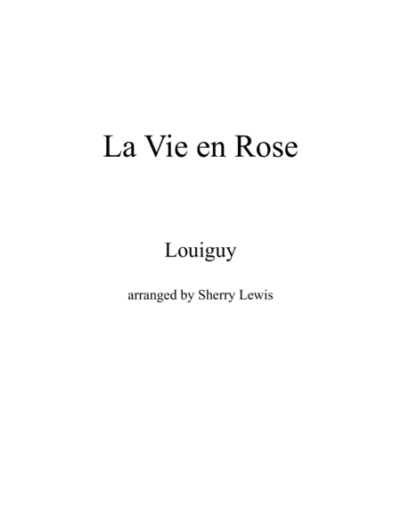 La Vie En Rose Solo Violin For Violin Solo Sheet Music