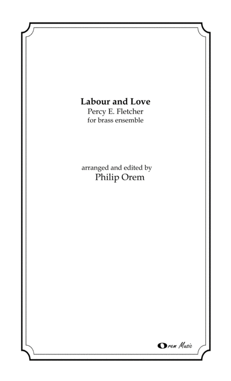 Labour And Love Sheet Music