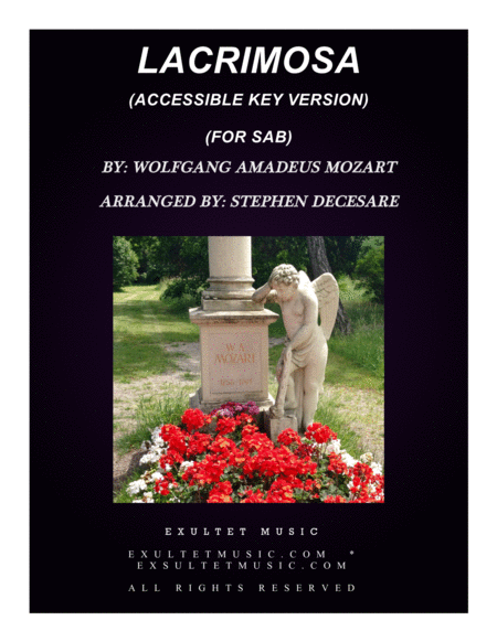 Free Sheet Music Lacrimosa Accessible Key Version Sab