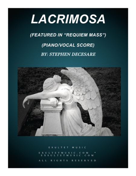 Lacrimosa From Requiem Mass Piano Vocal Score Sheet Music