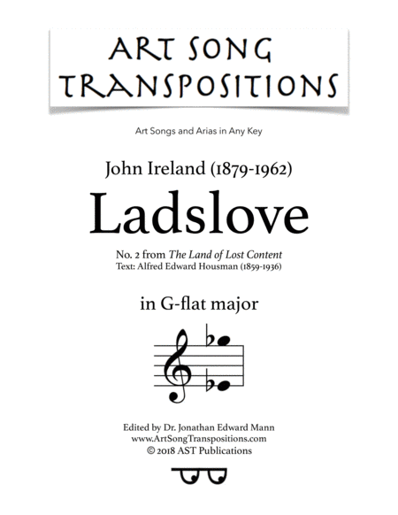 Free Sheet Music Ladslove G Flat Major