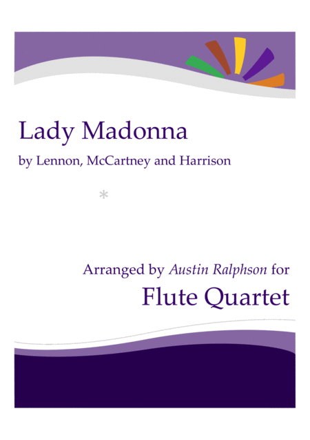 Lady Madonna Flute Quartet Sheet Music