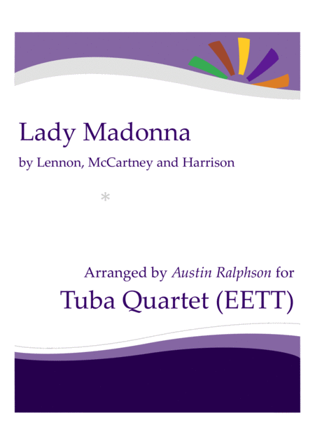 Lady Madonna Tuba Quartet Eett Sheet Music