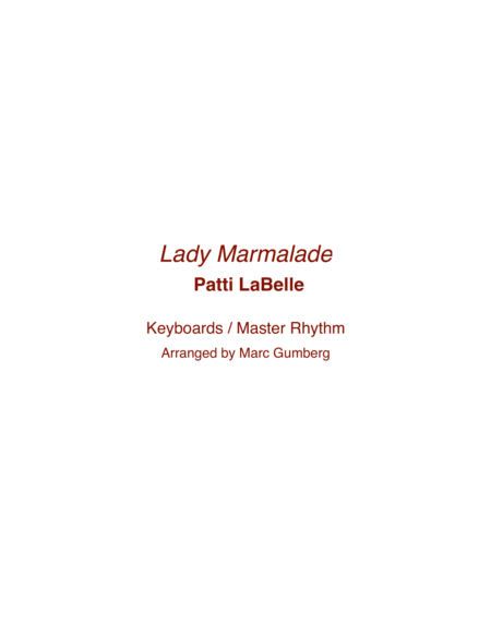 Lady Marmalade Sheet Music