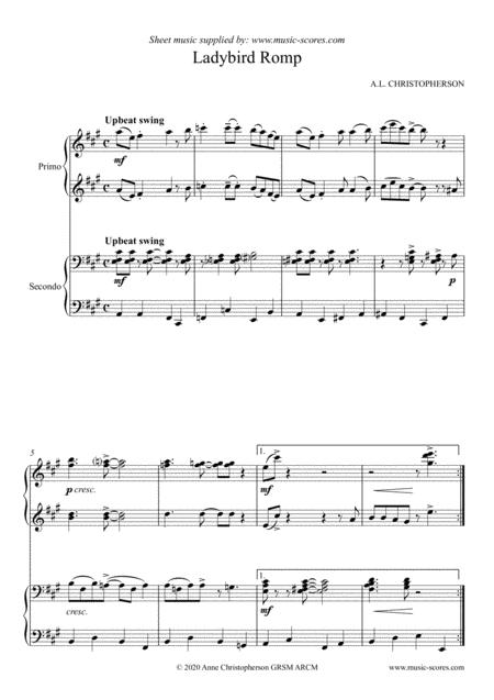 Free Sheet Music Ladybird Romp Piano Duet