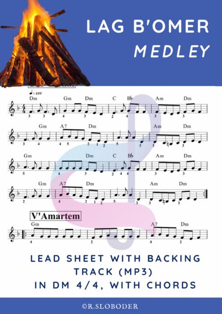 Free Sheet Music Lag Baomer Medley Lead Sheet With Backing Track