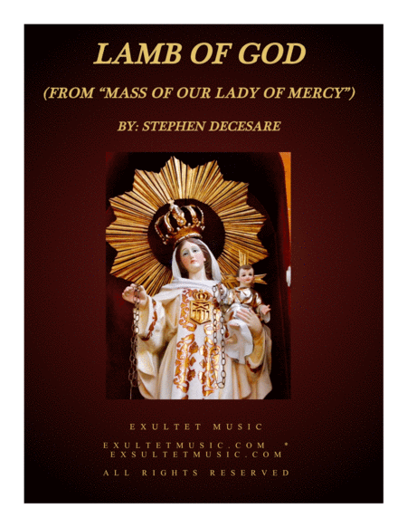 Lamb Of God From Mass Of Our Lady Of Mercy Sheet Music