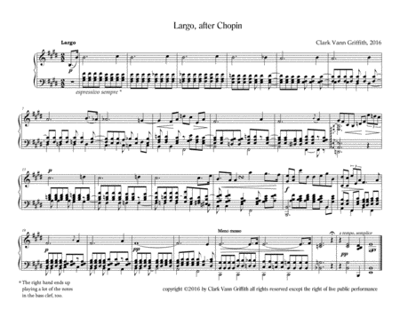 Free Sheet Music Largo After Chopin