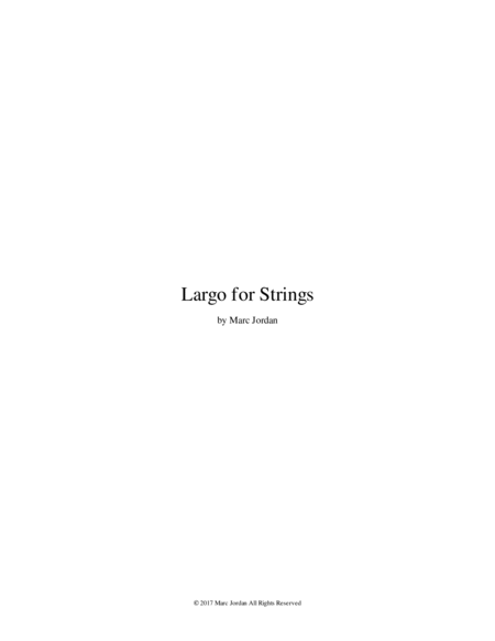 Free Sheet Music Largo For Strings