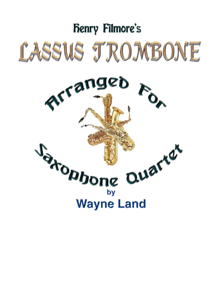 Free Sheet Music Lassus Trombone Saxophone Quartet