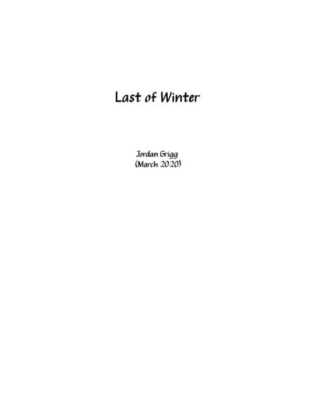 Free Sheet Music Last Of Winter