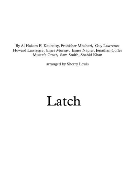 Latch String Quartet For String Quartet Sheet Music