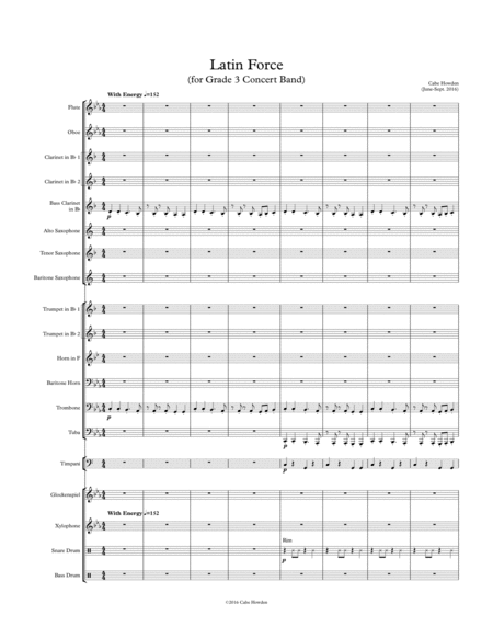 Free Sheet Music Latin Force