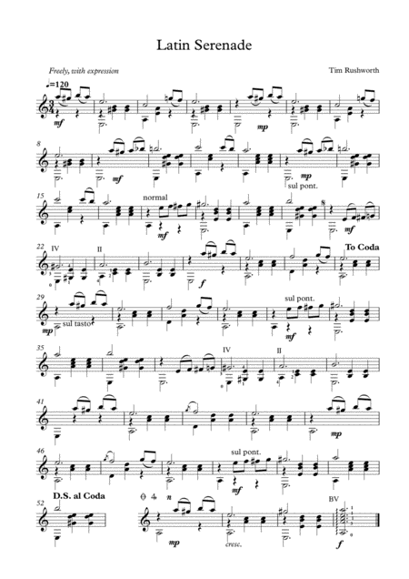 Latin Serenade Sheet Music