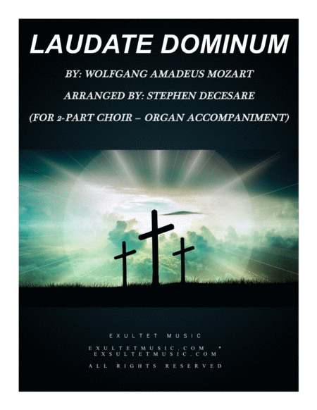 Laudate Dominum For 2 Part Choir Organ Accompaniment Sheet Music