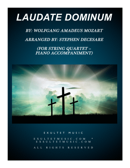 Free Sheet Music Laudate Dominum For String Quartet Piano Accompaniment