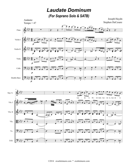 Free Sheet Music Laudate Dominum Full Score