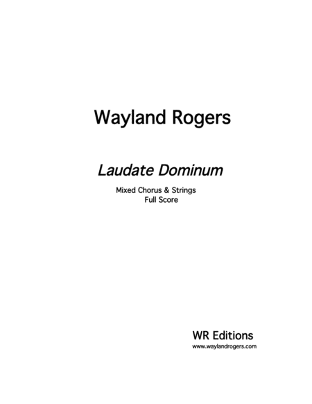 Laudate Dominum Praise The Lord All Ye Lands Mens Chorus Sheet Music